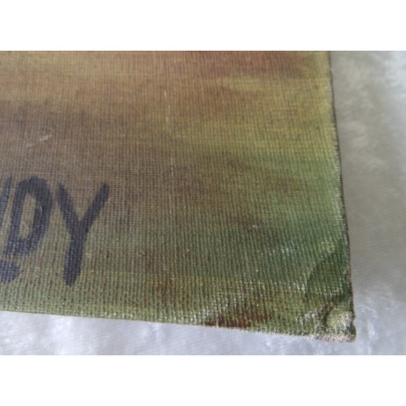 Original Vintage Oil On Canvas Planter w Flowers Painting by Artist Sandy Gordon - Picture 16 of 16